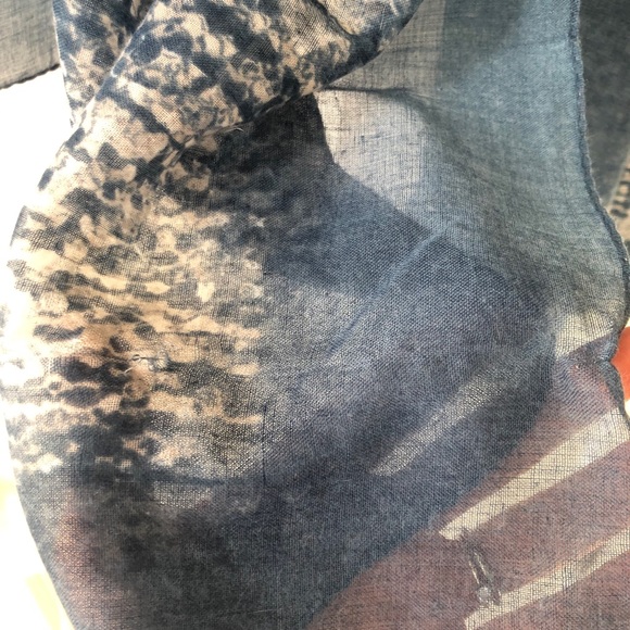 Spring Blue Pattern Scarf - Picture 5 of 5